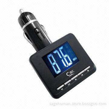 12 to 24V FM Transmitter, Supports USB Disk/SD Card with Line-in Function/Large Screen